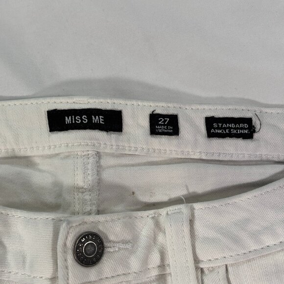 Miss Me Jeans Women's 27 White Embroidered Floral Boyfriend Lot J - Picture 4 of 7